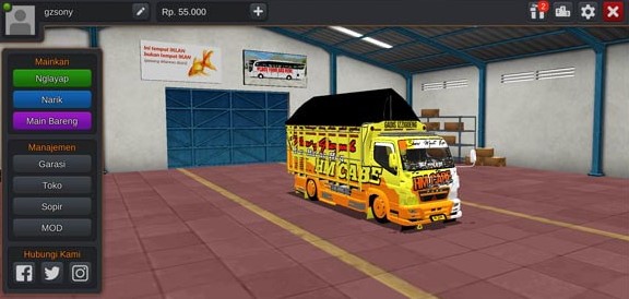 Download Mod BussID Truck Canter Cabe