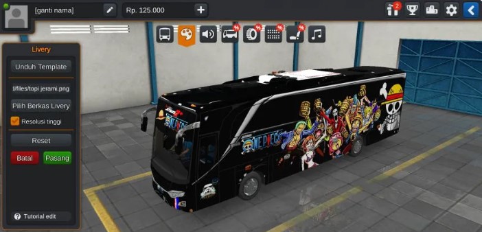 Livery BUSSID Keren Anime One Piece