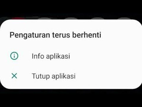 Kenapa Pengaturan Terus Berhenti