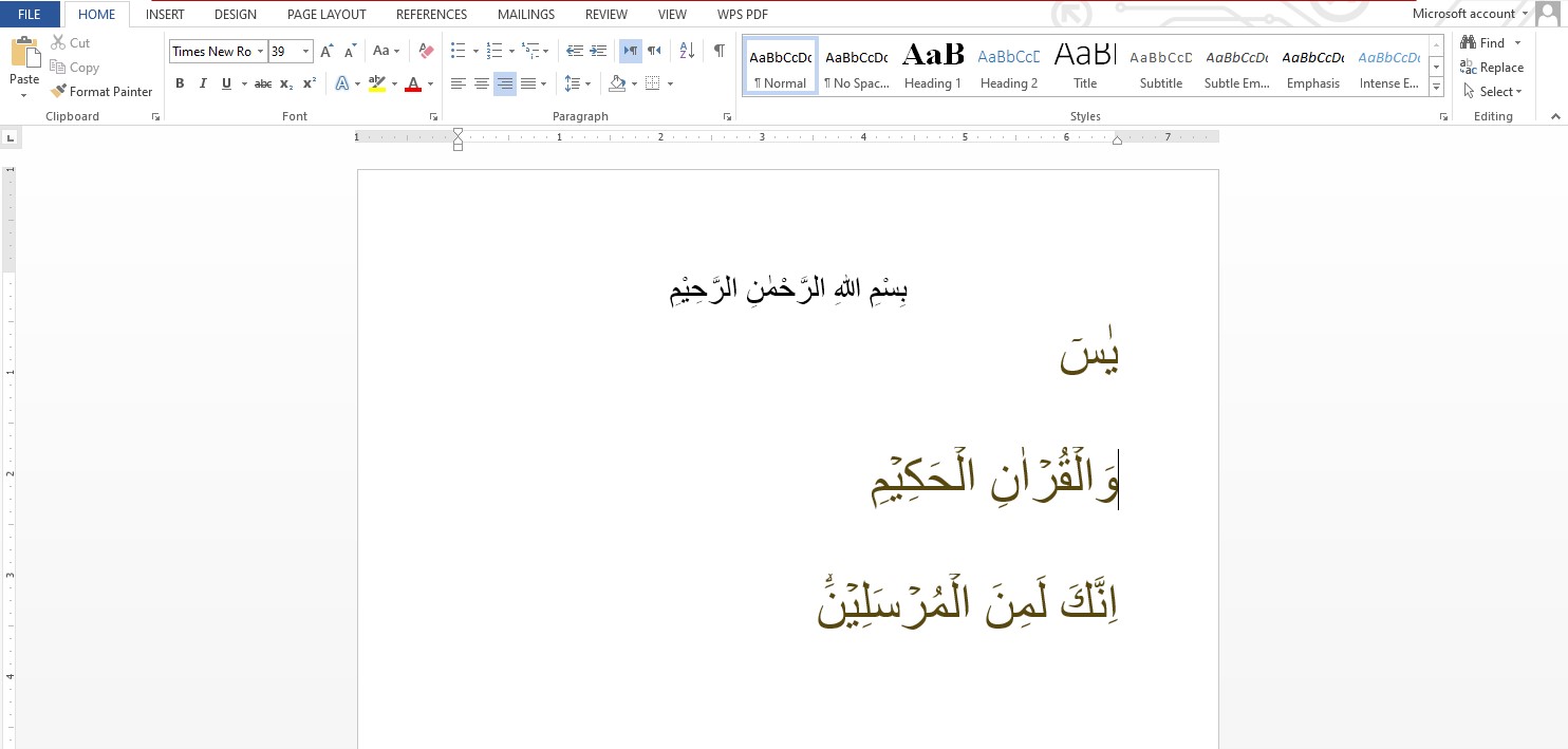 Cara Mengcopy Tulisan Arab ke Word
